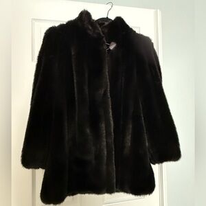 Vintage VI Ltd. Faux Fur Black Teddy Jacket